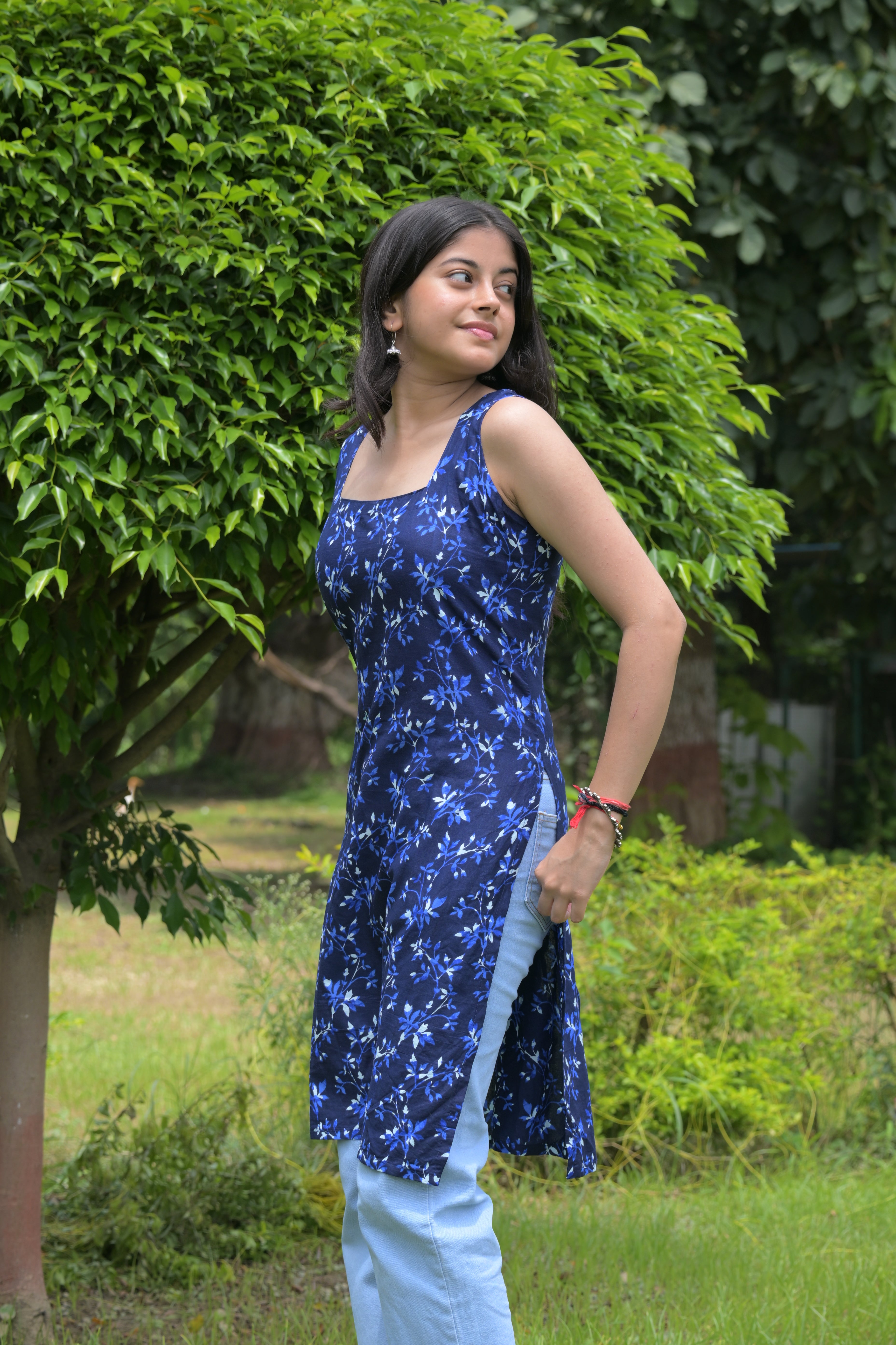 Square Neck Long Kurti