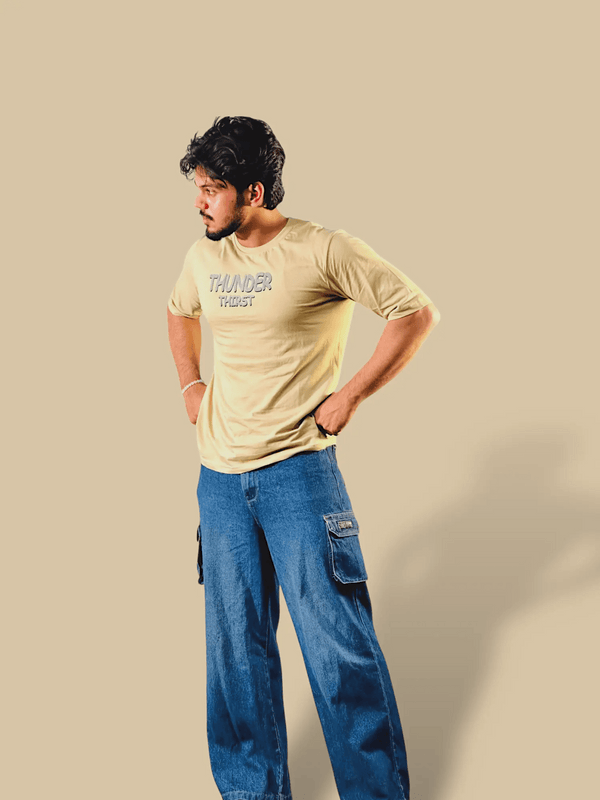 Thunder Thirst Oversized Graphic Tee - Sanjh&Co